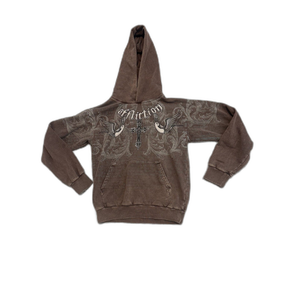 Affliction Sparrow Hooded Sweatshirt Size Small